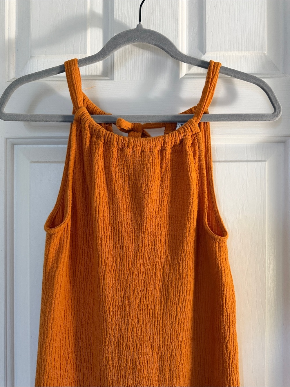 Evereve Asher gauzy Midi Dress in Tangerine Orange XS - Picture 4 of 6